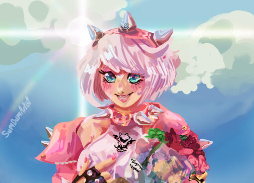 £7 one main light source, simple clouds and gradient